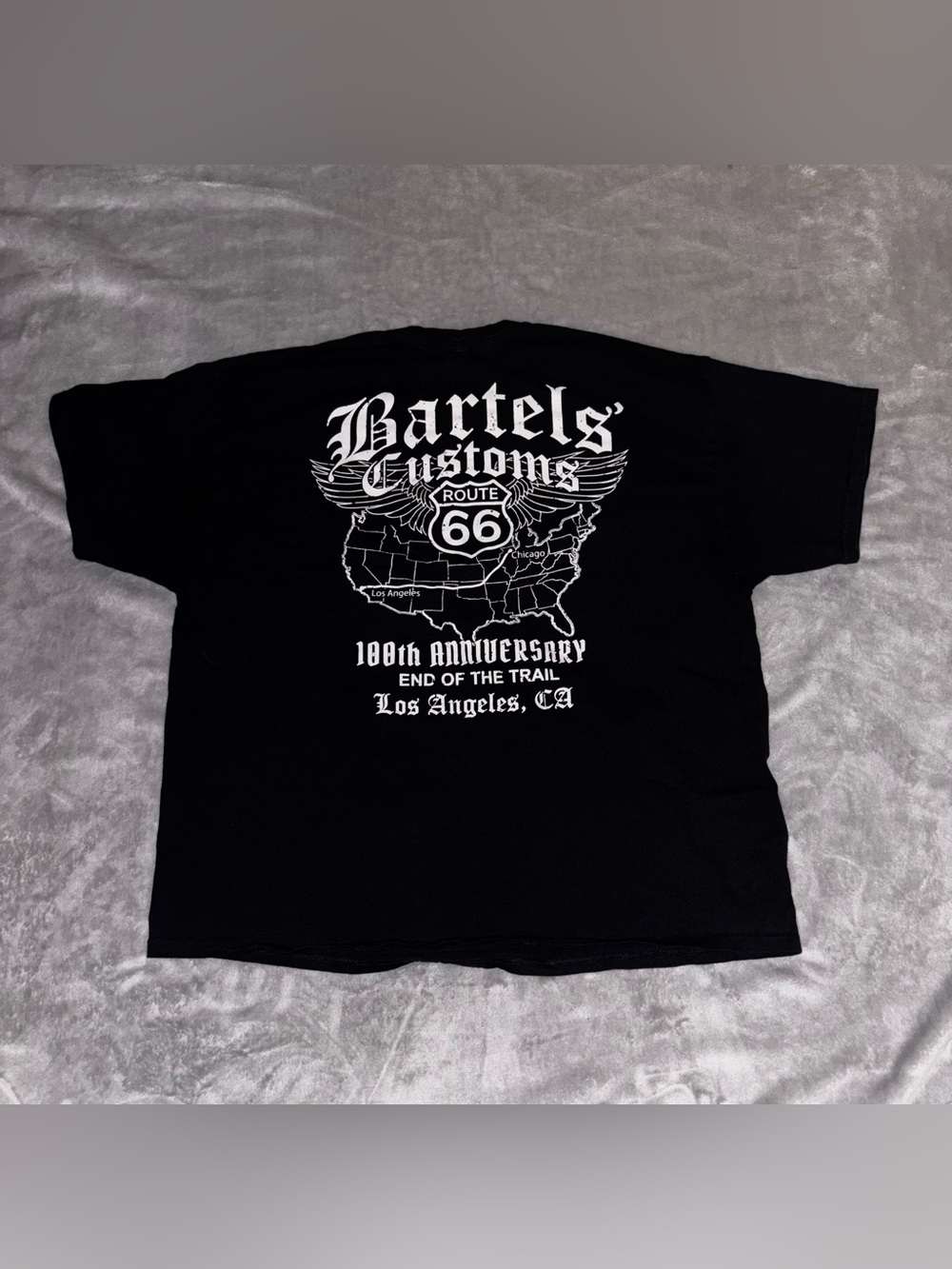 Gildan Ultra Cotton Route 66 100th Anniversary Bartels' Customs Black 2XL
